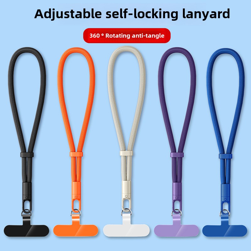 Phone Lanyard Wrist Strap Woven Cellphone Lanyard Creative Keychain Hanging Rope Anti-lost Security Wristband Universal Short Rope