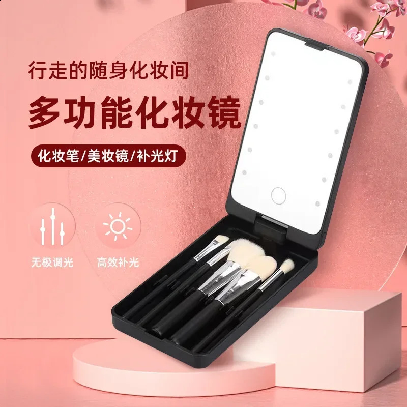 5 Pcs Makeup Brush Light Mirror Will Carry Lights Usb Rechargeable Makeup Brush Set 241223