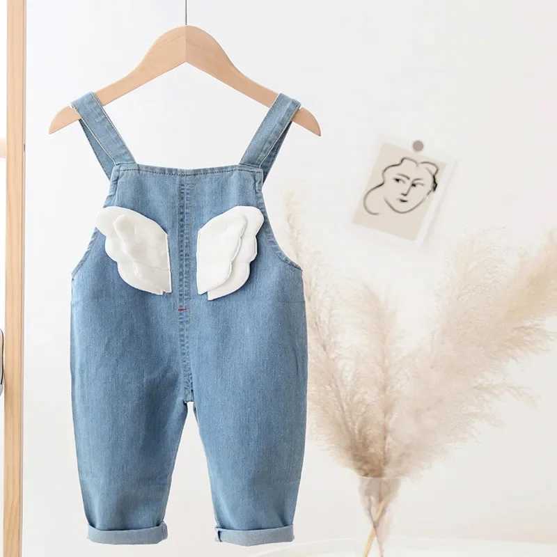 IENENS Baby Girl Overalls Childrens Casual Trouser jumpsuit Childrens Denim Dungarees Childrens Jeans Game Set W241227