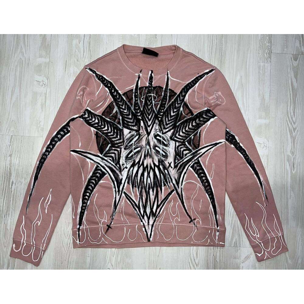 New Gothic Spider Printed Street Autumn/Winter Round Neck Loose Dark Hoodie Trendy