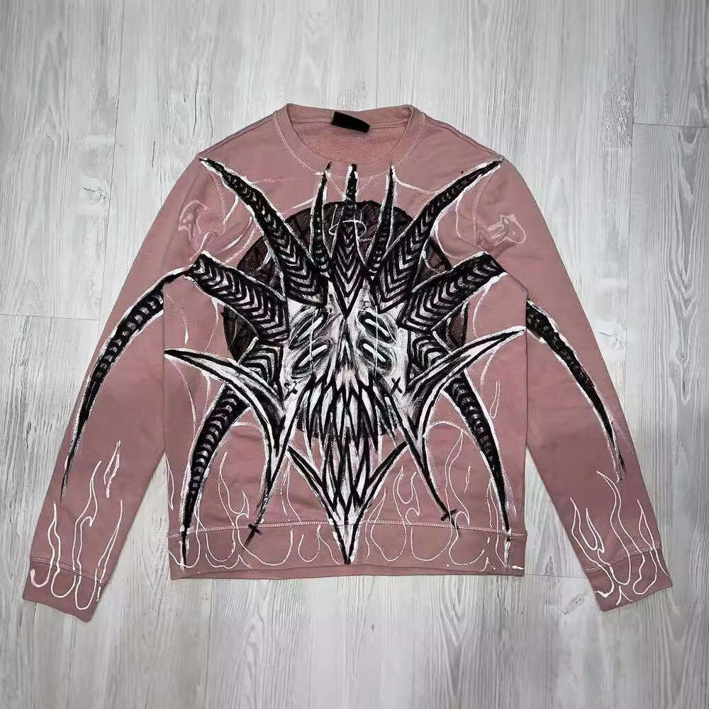 New Gothic Spider Printed Street Autumn/Winter Round Neck Loose Dark Hoodie Trendy