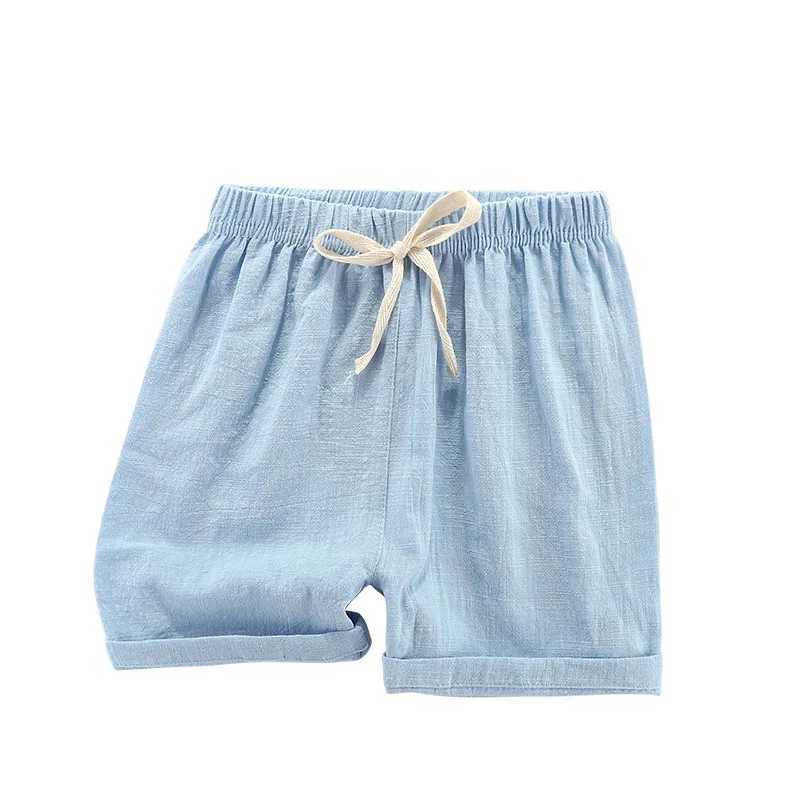 Toddler Boy Shorts Cotton Linen 2024 Solid Childrens Shorts for Girls Baby 3 to 6 9 12 18 24 Months Summer Short Pants Bottoms W241227