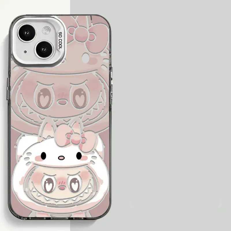 Luxury European New Trend Labubu Cat Style For iPhone Case 16 15 14 13 12 11 Pro XR XS Max 7 8 Plus Phone Y2K Cool INS Cover Z250207