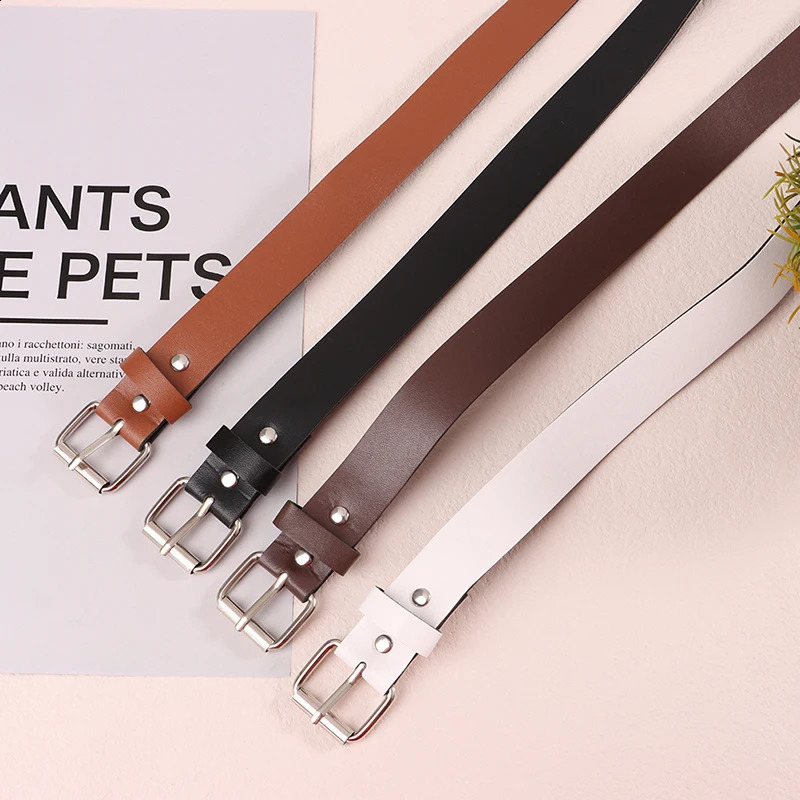 1PC 100CM Leather Belt Fashion Waist Belts Metal Buckle Waistband Pants Decorative Clothing Accesories 241225