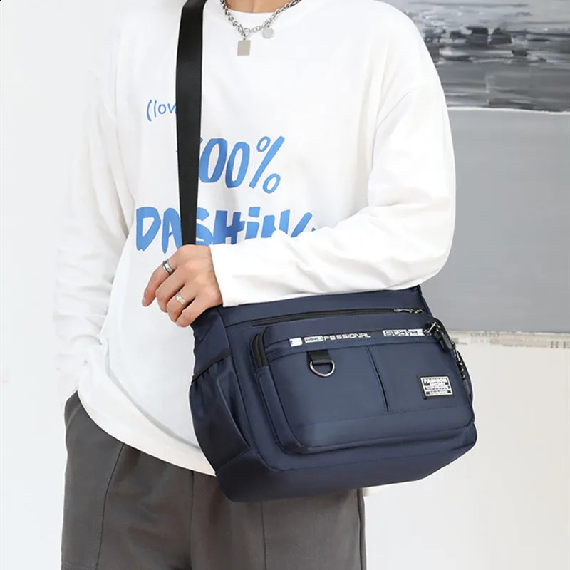 High Capacity Shoulder Bag Waterproof and Durable Backpack with Multiple Pockets for Business Leisure Crossbody 241225