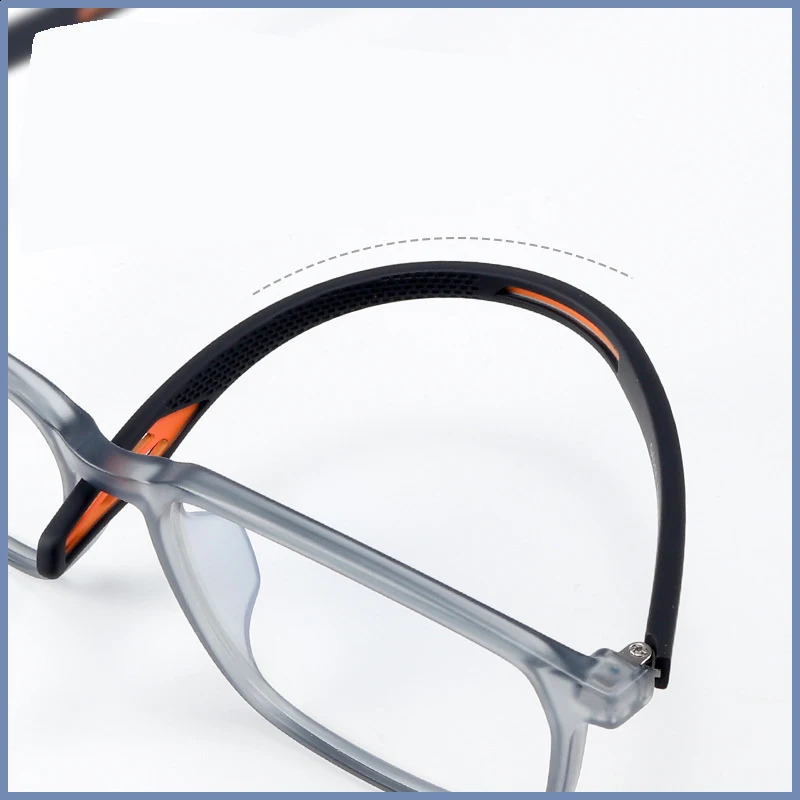 Optical Prescription Eyeglasses Black Fashion Ultra Light TR90 Sports Glasses Large Size Myopia Eyewear Men Frame G6206 241227