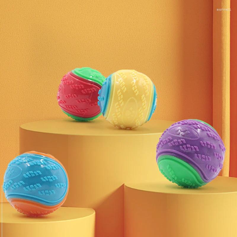 Update Dogs Interactive Toys Soft TPR For Dog Pet Teeth Cleaning Bite Resistance Squeaky Ball Toy