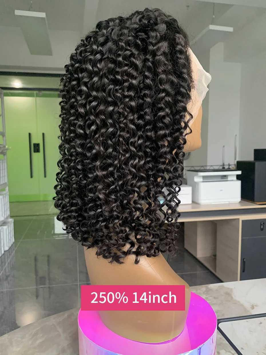 Curly Wigs Full 250 Density Short Bob Wig Human Hair Vietnamese Raw 13x4 13x6 Double Drawn Jerry Curly Lace Front Human Hair WigXJ241227
