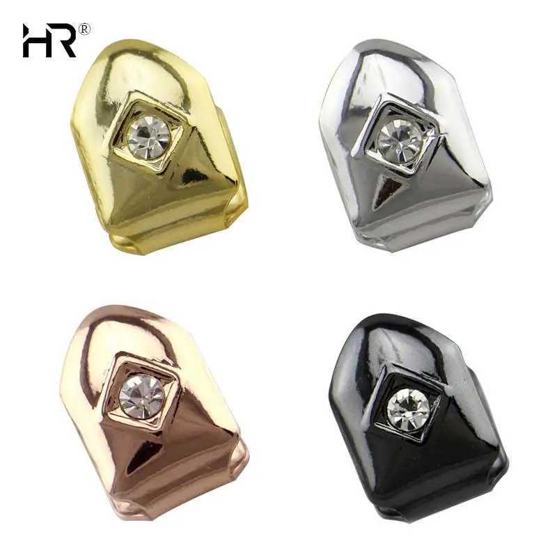 Single Hip Hop Teeth Grillz Fashion Rhinestones Gold Silver Color Removable Grills Dental Mouth Punk Teeth Cs Party Jewelry W241227