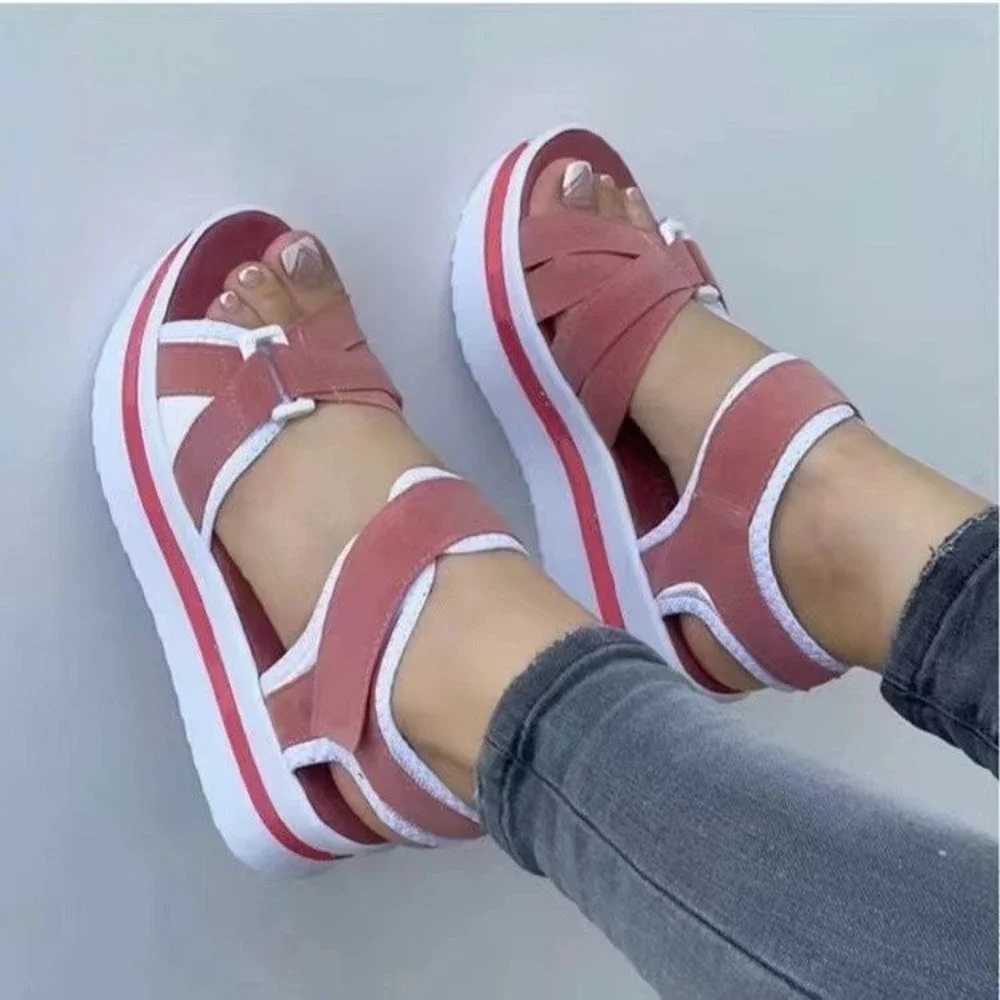 High Quality Sandals Women Summer Shoes Woman Wedges Platform Sandals Fashion Fish Mouth Rome Sandals Black Women Shoes T241227