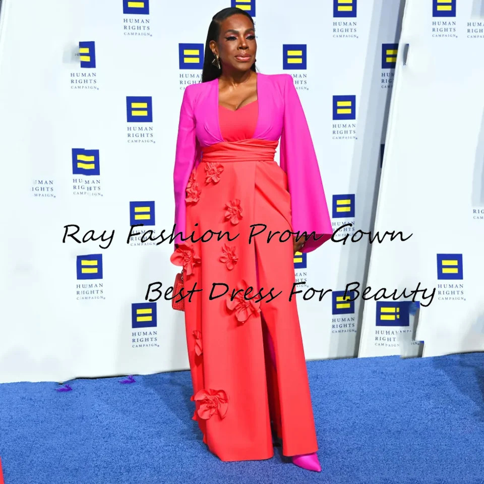 Gorgeous A Line Cocktail Dress Sexy V Neck With Long Sleeves Handmade Flowers For Women Formal Party Gowns Vestido De Noite 241223