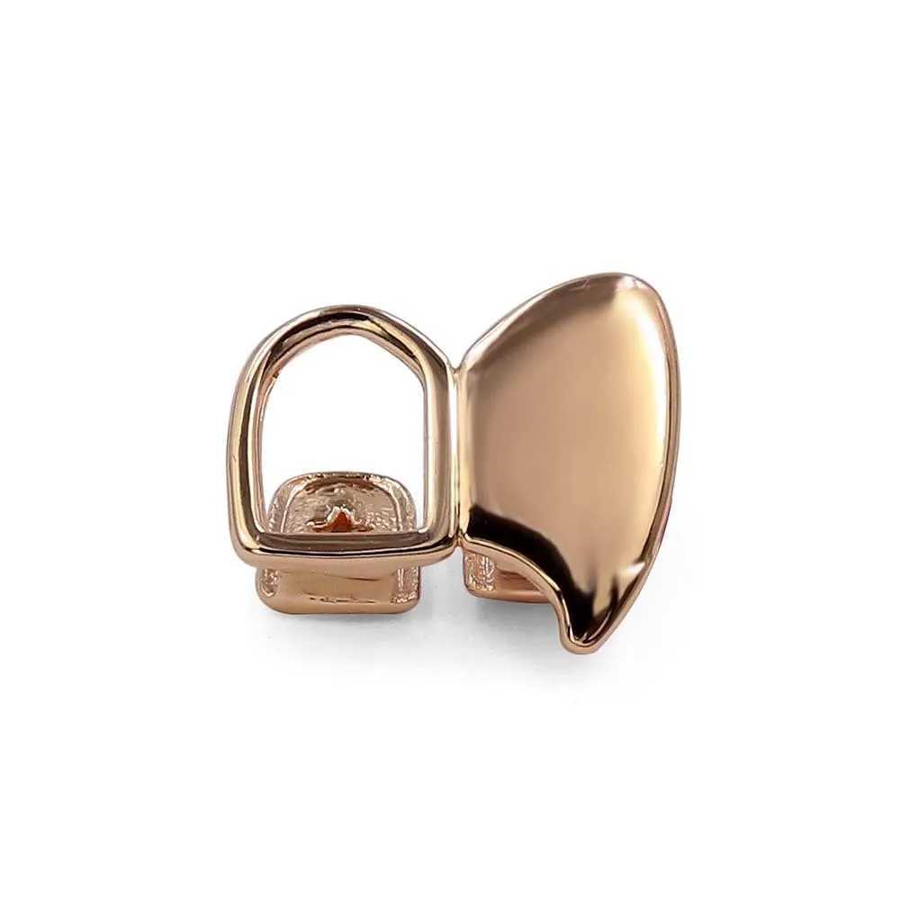 Hollow Teeth Decor 18K Gold Plated Cross Bar Dental Grillz For Women Men Hip Hop Style Masquerade Cosplay Jewely W241227