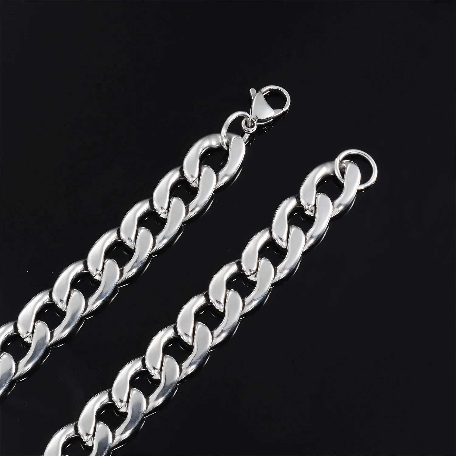 Classic Figaro Link 3-11.5MM Cu Necklace Stainl Steel Chain Hip Hop Jewelry Accories for Men WomenXJ241227