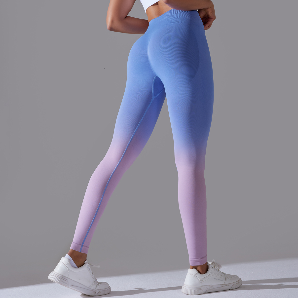 Gradual Change Yoga Pants High Waisted Gym Leggings Sport Women Fiess Seamless Female Legging Tummy Control Running Training