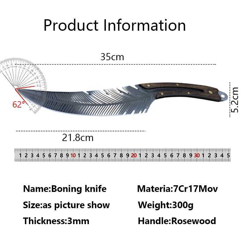 Handmade Boning Knife Forged Outdoors Fishing But Knife Cleaver Kitchen Chef Fish Meat Filleting Fruit Paring Cutter Y241227