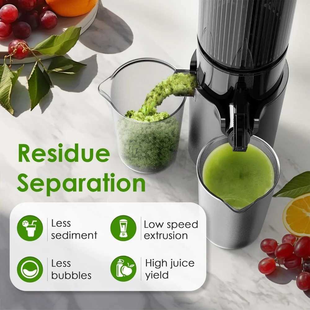 4.1 inch (104MM) slow speed cold press juicer with ultra wide feed chute used for pure juicers of vegetables and fruitsXJ241227