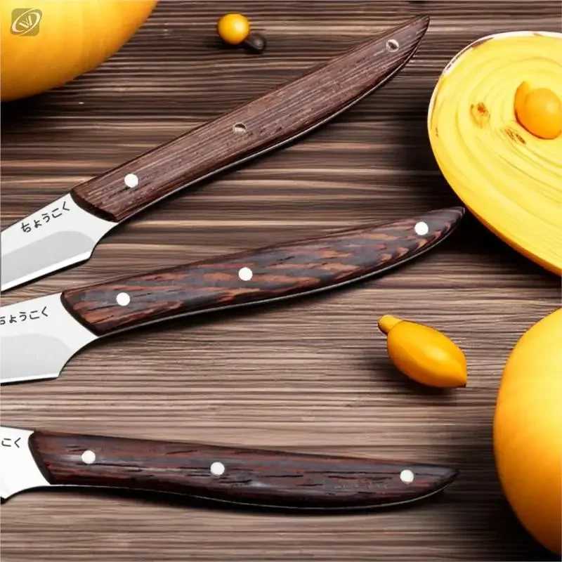 Food Carving Knife 3-piece Set Chef Carved Fruit Decorative Knife Professional Food Carving Sharp Solid Wood Handle Utility Tool Y241227