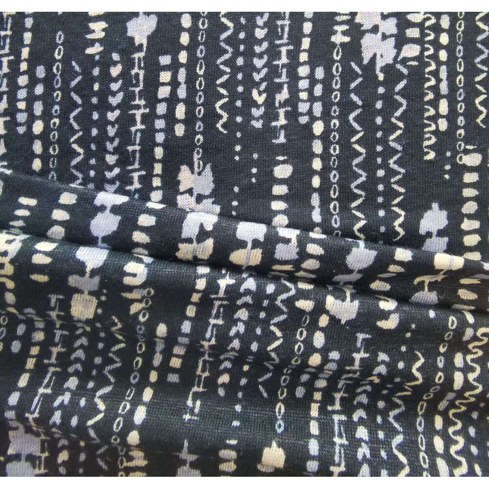 Lightweight 28Nm 17s cotton en plain weave printed knitted casual wear T-shirt vest fabric