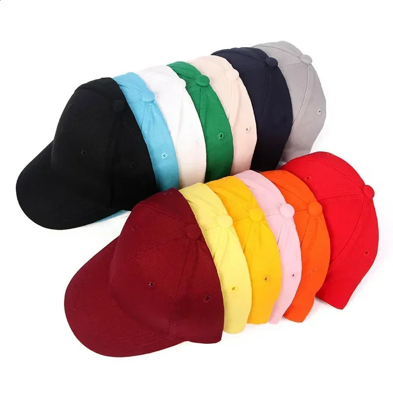 Kids Cap Boys Girls Cotton Children Black Cap Men Women Baseball Caps Dad Hat Summer Solid Bone Gorras Hombre 241227
