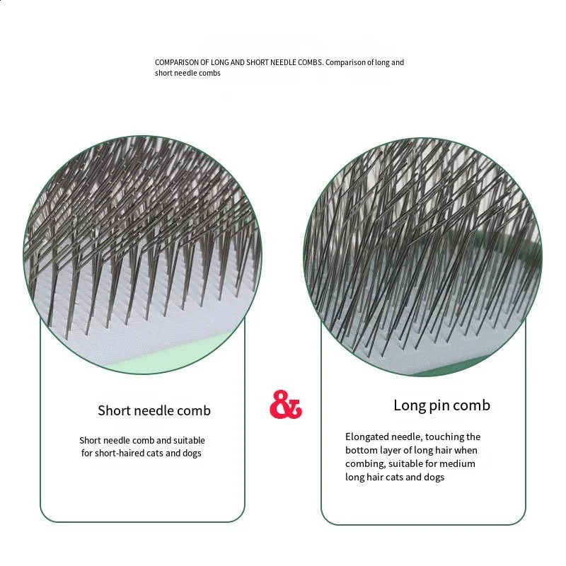 Pet Grooming Comb Shedding Hair Remove Needle Brush Slicker Massage Tool Large Dog Cat Pet Supplies Accessories 241226