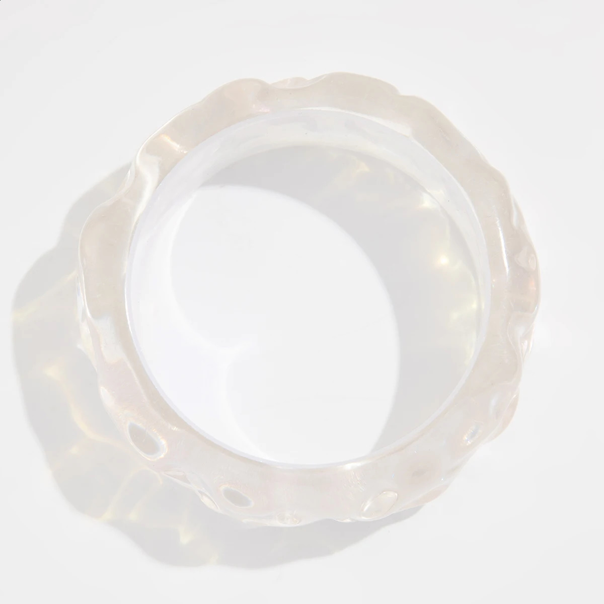 Ingemark Kpop Sweet Transparent Color Bangles for Women Fashion Statement Boho Charm Bracelets Y2K Couple Jewelry 241227