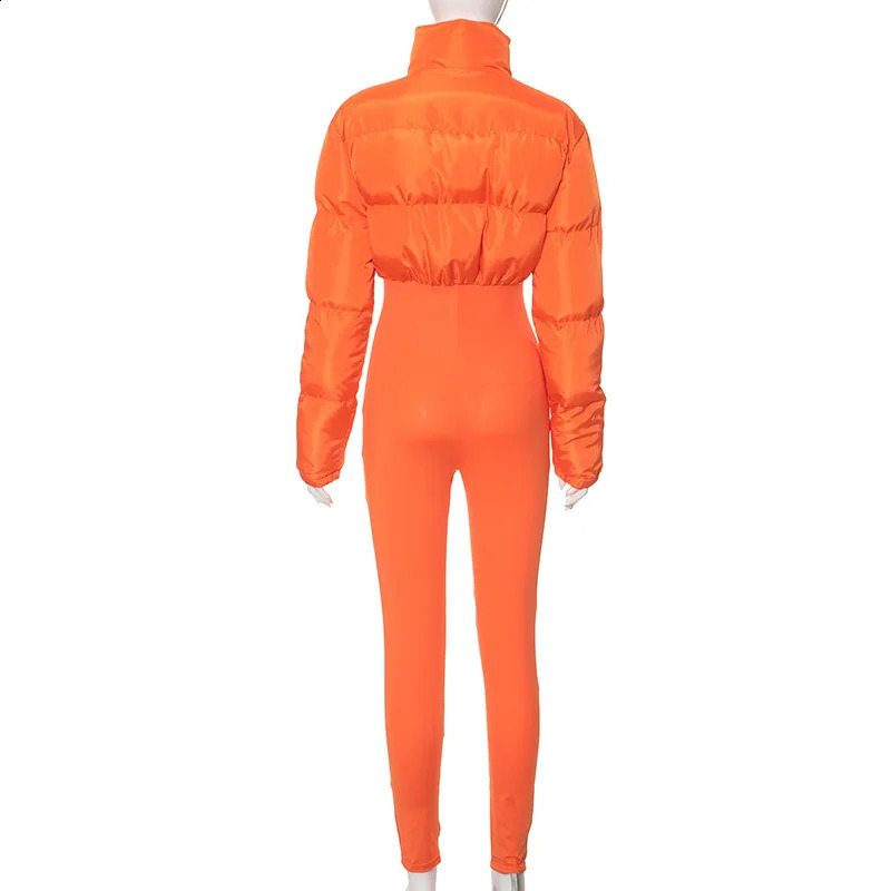 Bodycon Long Sleeve Jumpsuits for Women Autumn Winter Fashion Elastic Tight Zipper Warm Jumpsuit Pants One-piece Rompers 241224