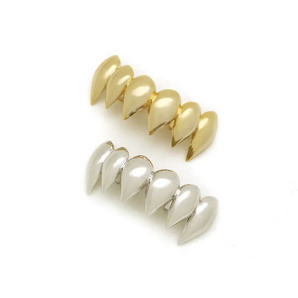 Teeth Grillz DJ Rock Vampire Fang Grills On Teeth Cosplay Party Nightclub Bar Teeth Cs Rper Bo Jewelry For Men Women W241227