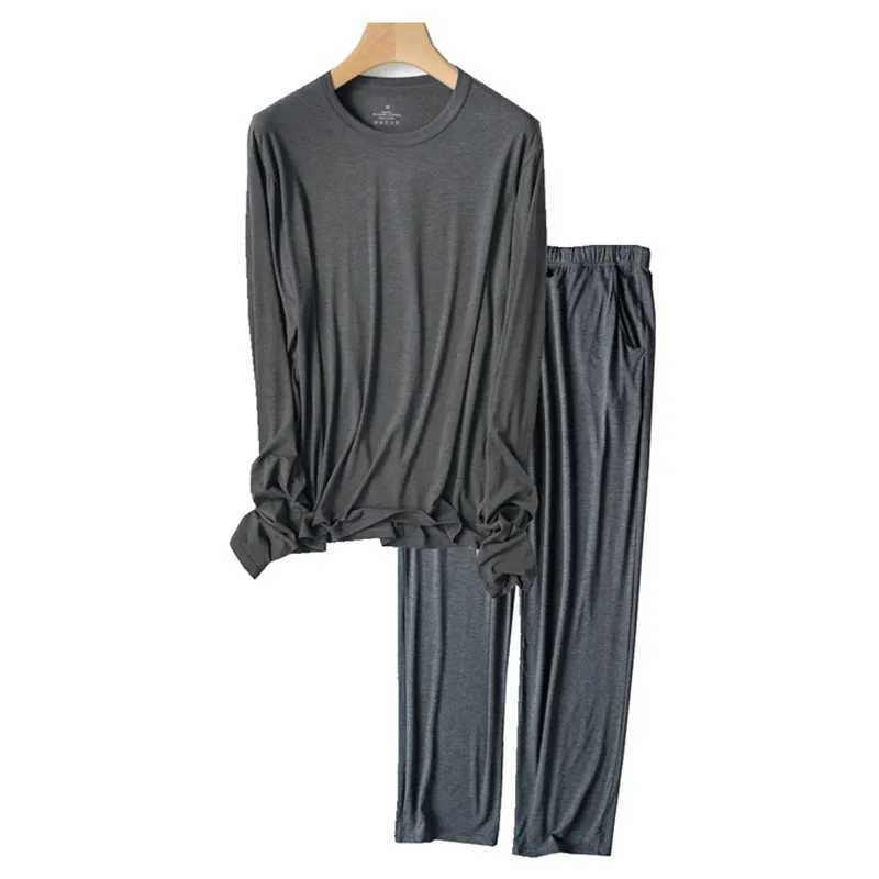 Pajamas For Men New Long Sleeve Trousers Suit Comfortable Modal Home Wear Clothing Male Sleepwear Night Set Pijama Hombre 3XLXJ241227