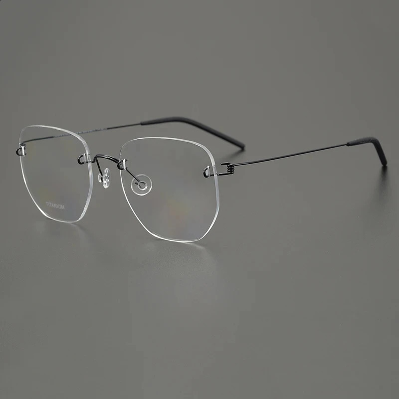 Denmark Rimless Glasses Frame Ultralight Screwless Men Women Irregular Square Spectacles Eyeglasses Eyewear Gafas 241227