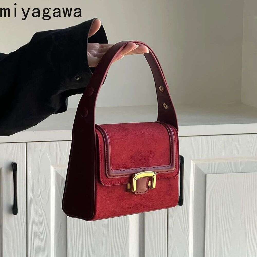 Women's Bags Handbag Niche Underarm Small Square Bag Fashionable And Versatile Korean Version Handbag New Retro Suede Tote Bags