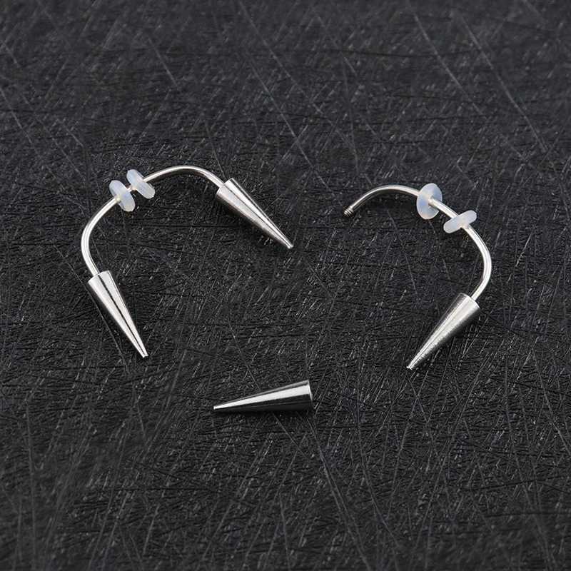 1PC Dracula Steel Piercing Jewelry Stainl Steel Septum Piercing Bo Decorations Vampire Fangs Zombie Teeth W241227