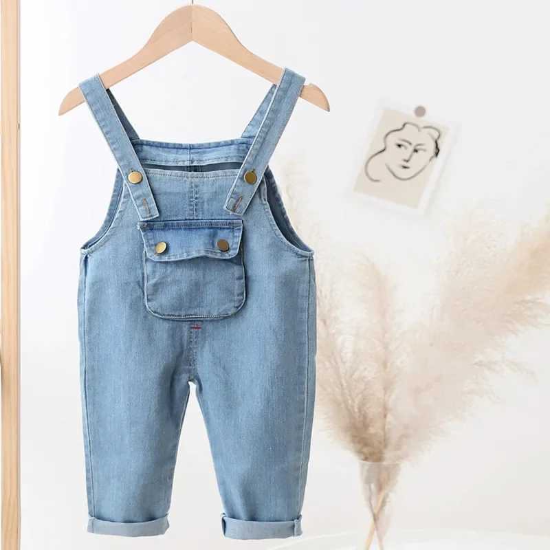 IENENS Baby Girl Overalls Childrens Casual Trouser jumpsuit Childrens Denim Dungarees Childrens Jeans Game Set W241227