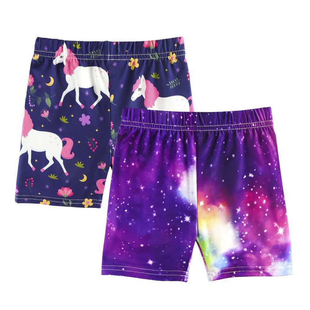 2pc Summer Kids Girls Shorts Cotton Safety Pant Underwear Girls Briefs Short Beach Pants Kids Girls Short Leggings For 3-10 Year W241227