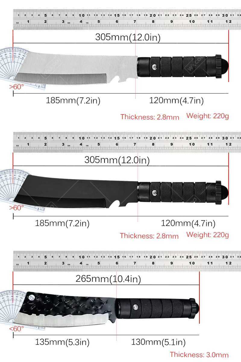 WXCOO Professional Kitchen Knife Forged Boning Knife with Cover Stainless Steel Chef But Cleaver Meat Fish Fruit Knife Y241227