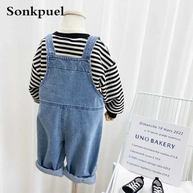 Childrens bag clothes boys autumn pants 2024 new baby bag clothes spring and summer jeans girls pants W241227