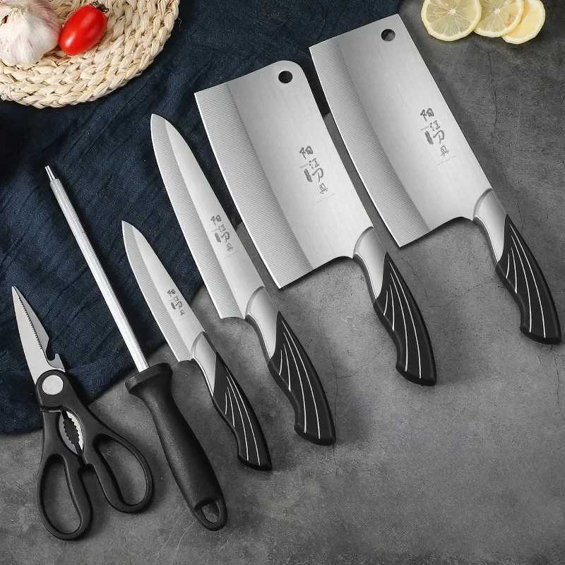 Exquisite household knives peacock tail handle stainless steel MTI functional meat cleaning machine bone cutting machine kitchen accessories Y241227