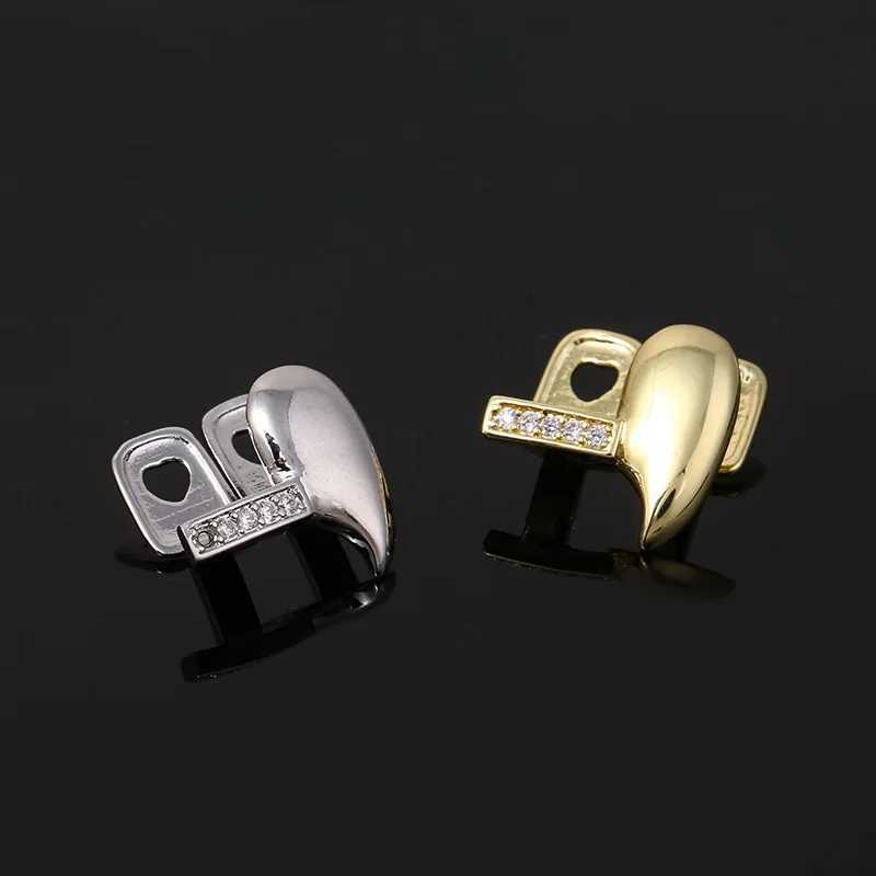 Hip Hop Jewelry Gangsta Party Funny Jewelry Rhinestone CZ Teeth Grill Single Clips Grill Teeth Cs Top Bottom Grill W241227
