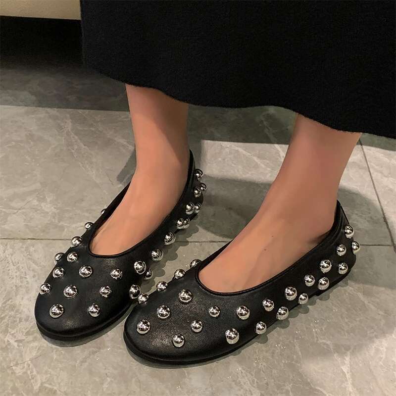 Women Flats Loafers Leather Shallow Casual Shoes 2025 Spring Fashion Dress Sandals Trend Walking Cozy Brand Mujer atos