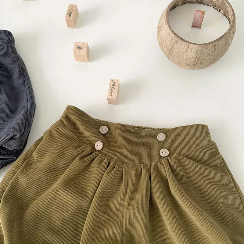 Kids Baby Girls Solid Color Velvet Childrens Clothing Shorts Autumn Winter Baby Girls Children Lantern Shorts W241227