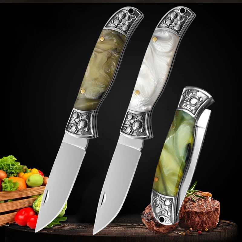 Stainless steel folding practical knife stainless steel folding fruit ingredient knife Y241227