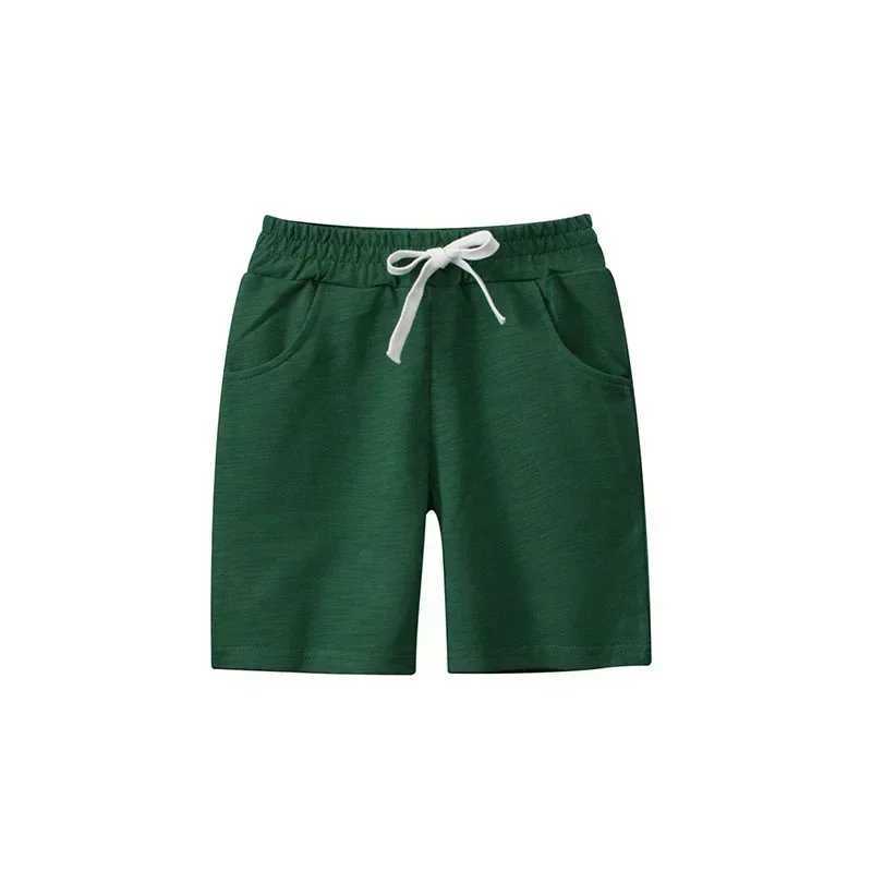 Kids Pants 2-7 T Hot Sale Green Childrens Shorts Drawstring Solid Boys Girls Summer Trousers Pants Hot Selling Baby Wear Shorts W241227