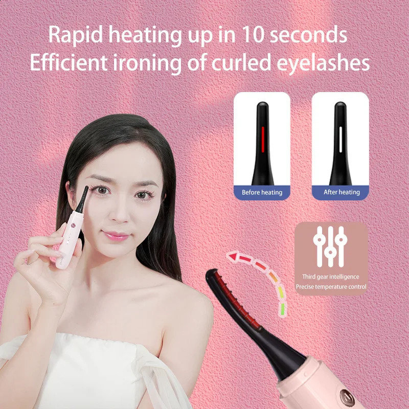 Flash beauty electric Sunflower eyelash curler lasting curling electric eyelash curler small portable charging model 241226