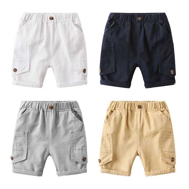 Pockets Boys Cargo Shorts Summer Knee Length Toddler Baby Pants Cotton Children Kids Clothes W241227