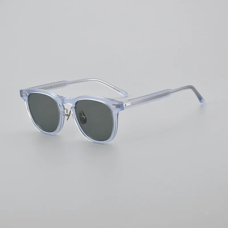 Japanese handmade acetate polarized sunglasses mens retro square sunglasses fashionable outdoor driving fishing sunglasses 241225