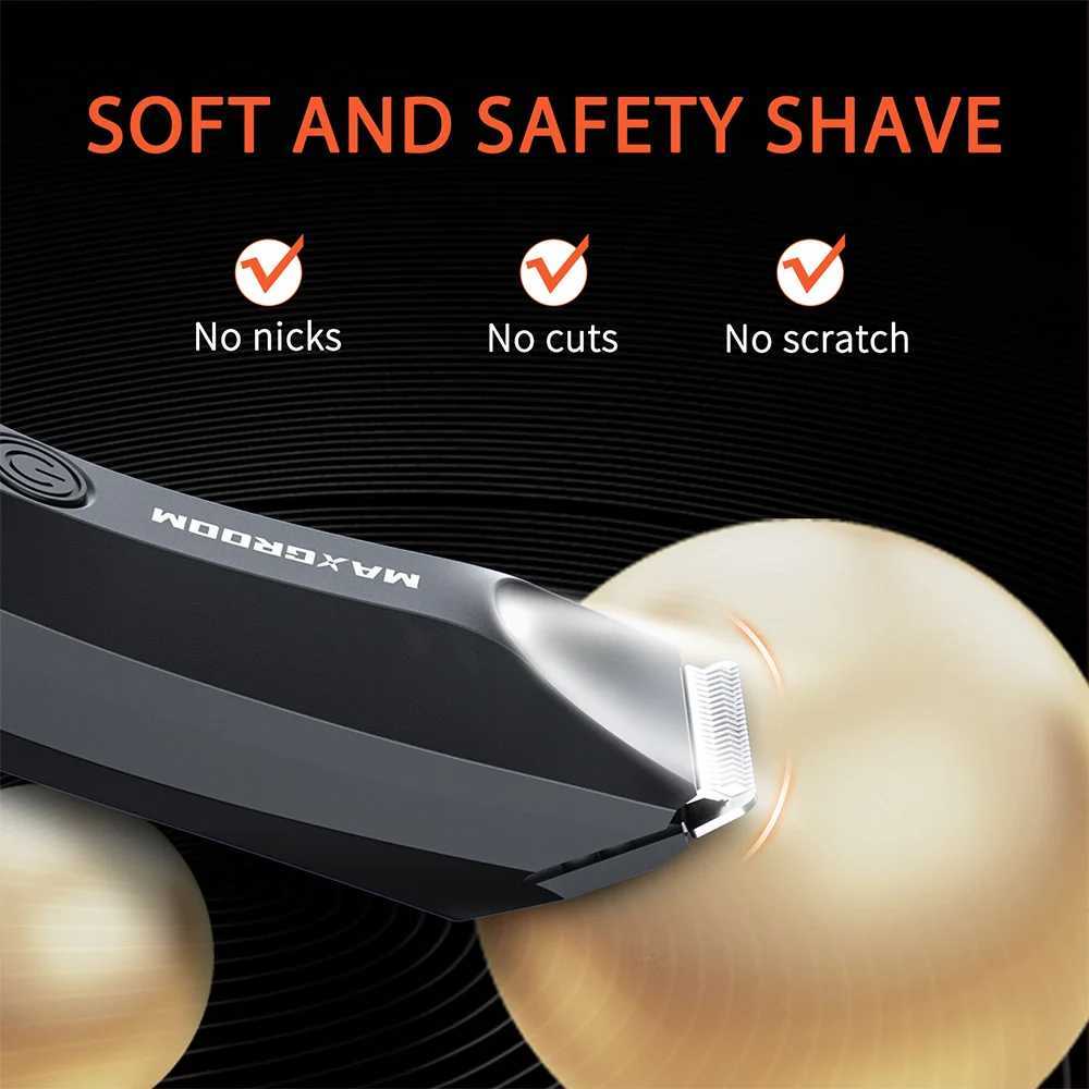 MAXGROOM Shaver for Men Ball Trimmer for Groin Pubic Grooming Body Hair Trimmer Replaceable Ceramic Blade Heads Electric Razor W241227