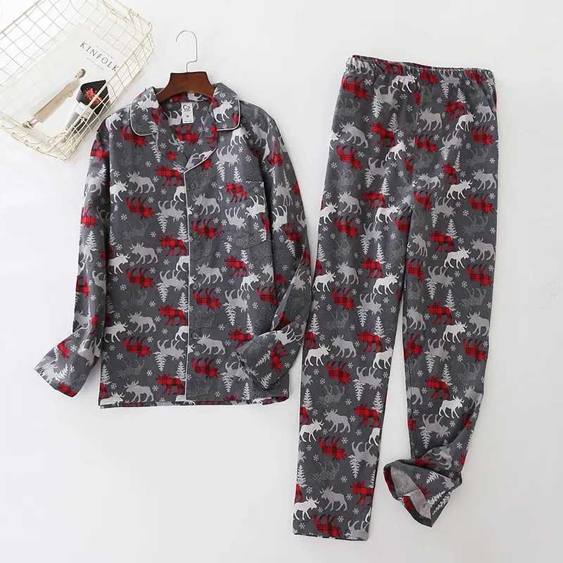 Fashion stars 100% brushed cotton pajamas sets men casual male sleepwear spring winter homewear plus size 100kgXJ241227