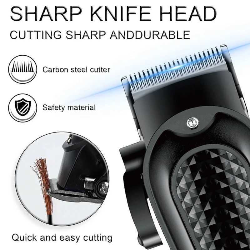 Cordless Adjustable Hair Clipper Professional Adjustable Beard Hair Trimmer For Men Electric Haircut Machine Rechargeable W241227
