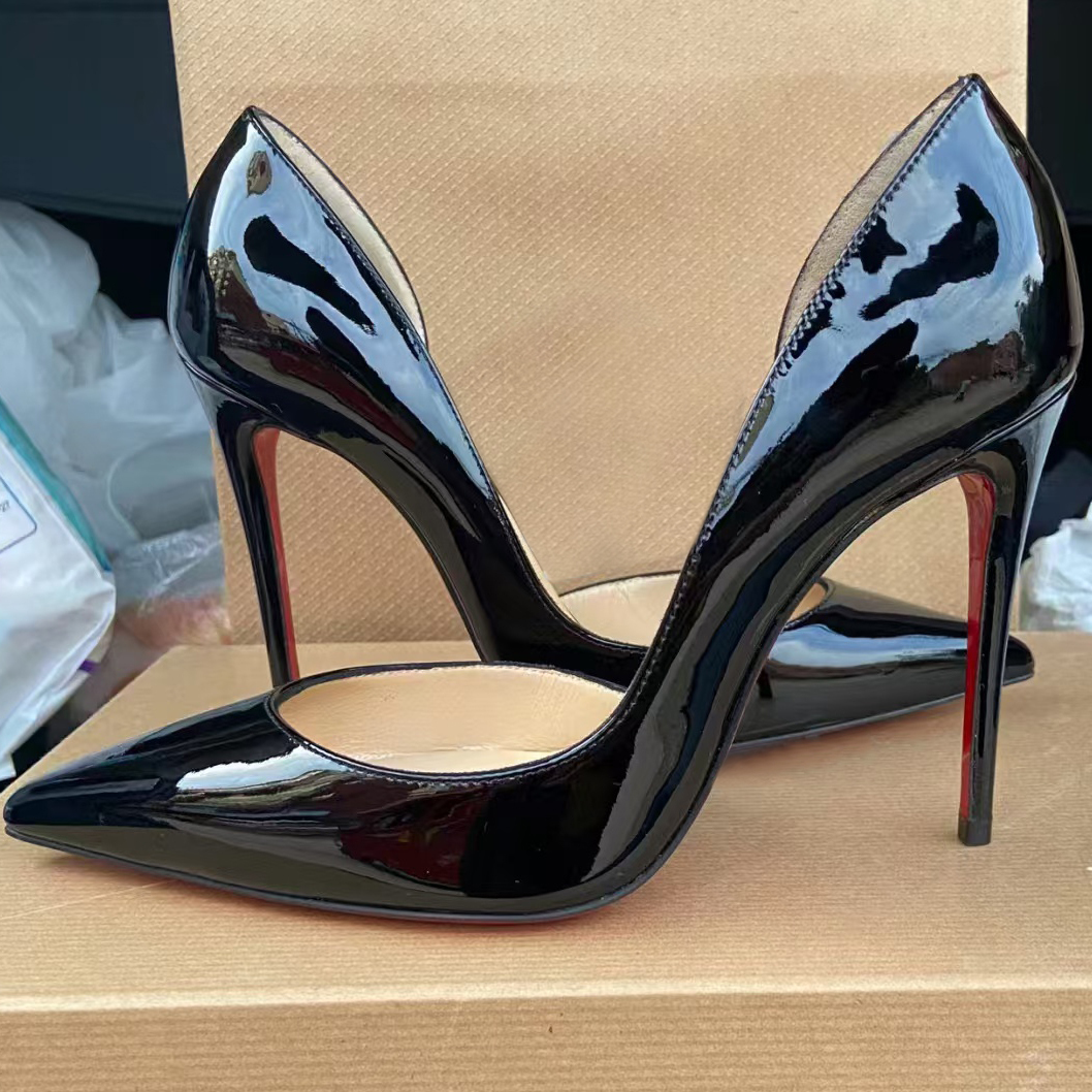 Designer Sandals High Heel Designer Woman Slingback Stiletto Black Heel Women Dress Shoes Sexy Open Toe Slippers Fashion Leather Party Wedding high-heeled shoe