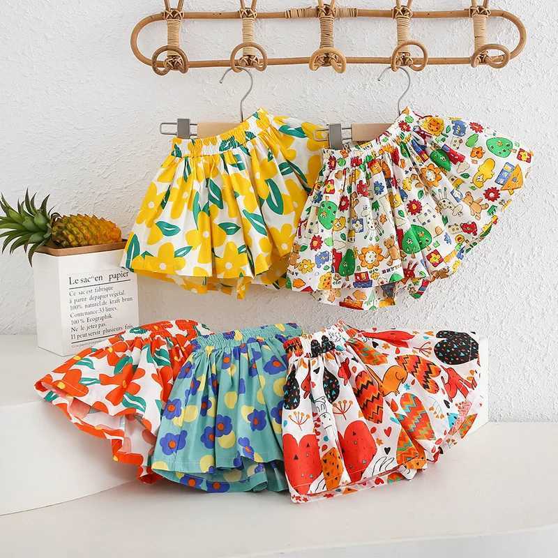 Kids Girls Skirt Shorts Summer Cotton Breathable Kids Skirt Pants Casual Baby Bloomers Children Short Pants Baby Stuff W241227
