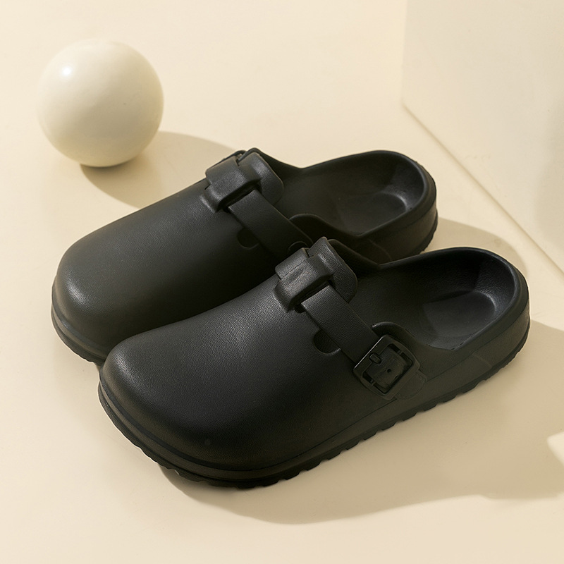 Slippers Closed Women Mens Female Male Clogs Doctor Nurse Gardener Garden Research Institute Casual Work Shoes Flats 3085